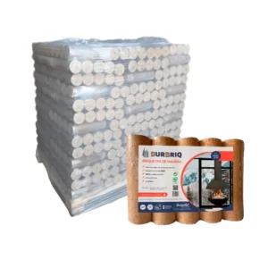 Briquetas Burbriq – Paquete 104 x 5 briquetas de madera (2 kg c/u)