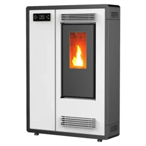 Estufa de pellets Pasillo canalizable Plus 8 kW Blanco/Antracita